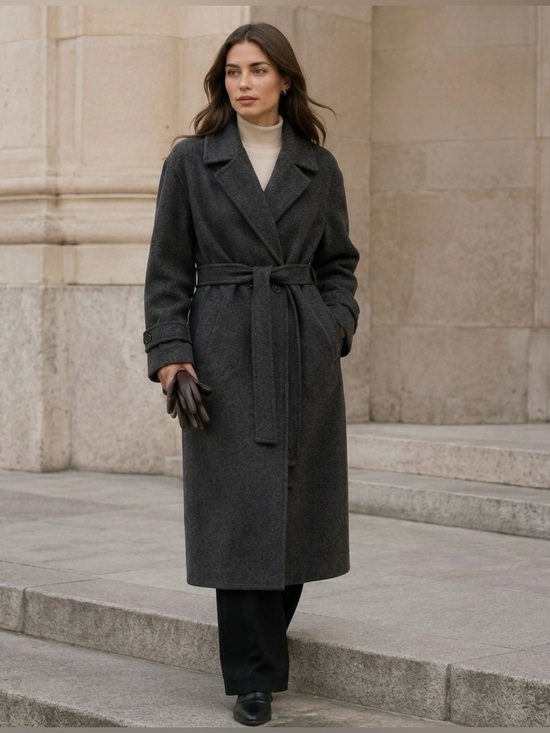 Lanificio Valombros Jackets & Blazers - Vintage Wool Cashmere Oversized Coat Size 44 XL Italian Fabric Heavyweight Fall